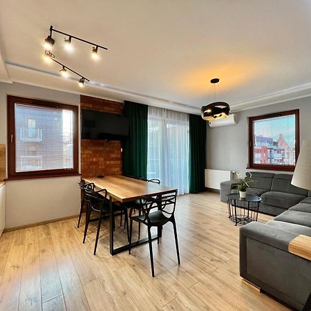 Stylish Apartment Oldtown Riverview Balcony 格但斯克 外观 照片