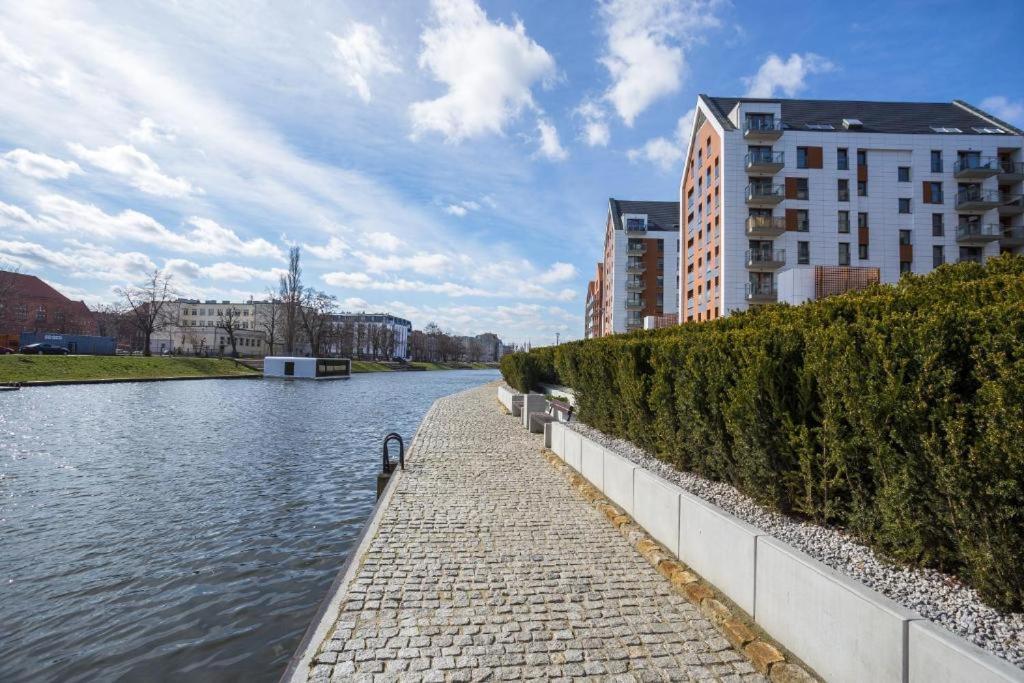 Stylish Apartment Oldtown Riverview Balcony 格但斯克 外观 照片