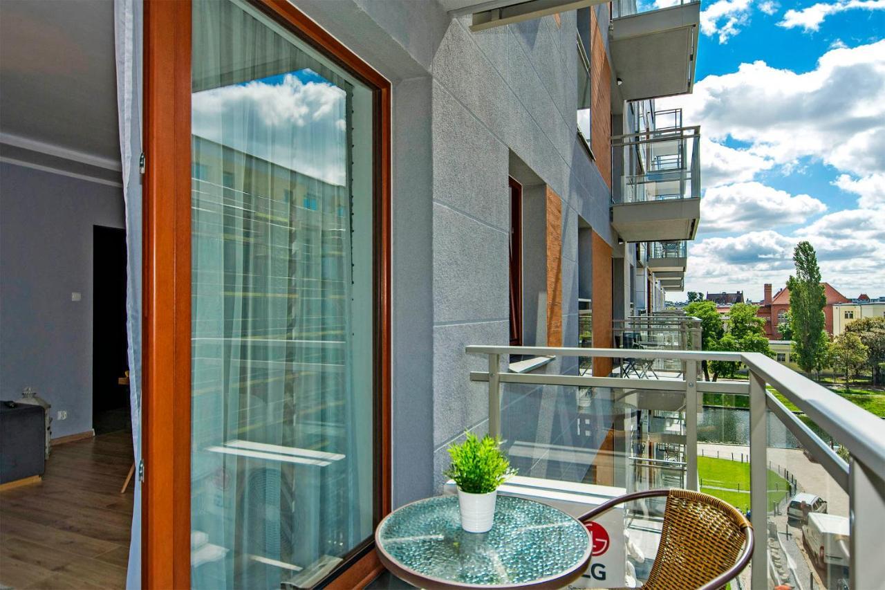 Stylish Apartment Oldtown Riverview Balcony 格但斯克 外观 照片